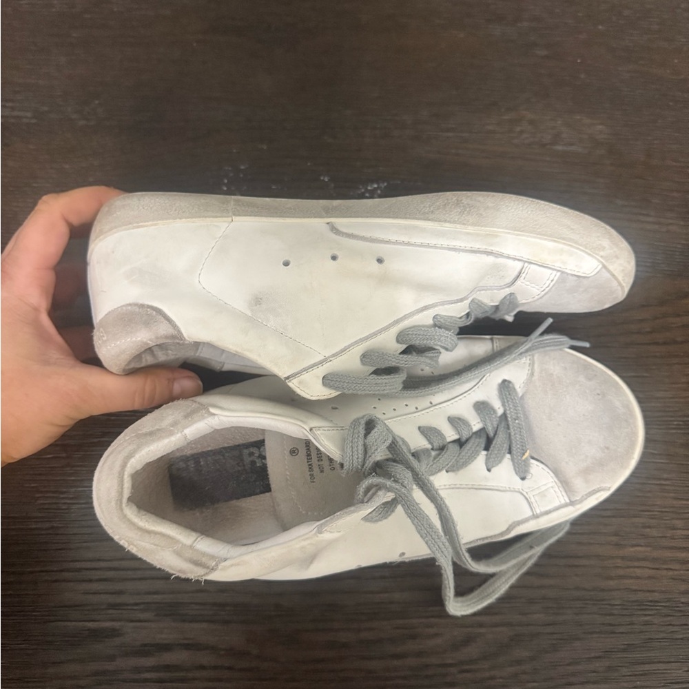 Golden Goose White and Gray Sneakers - Picture 6 of 10